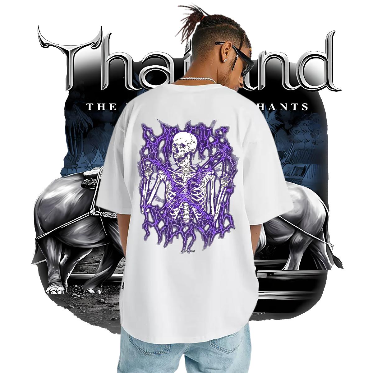 Fashion Casual T-Shirts Anime Mens Tshirts Street Wear Cotton Breathable Soft Brand Polos