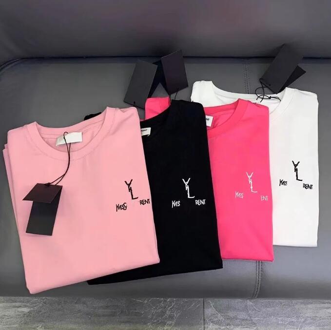 2025Summer Pure Cotton Short sleeved New Casual Couple Fashion Versatile T-shirt Printed Women's T-shirt Half sleeved Top Clothes.