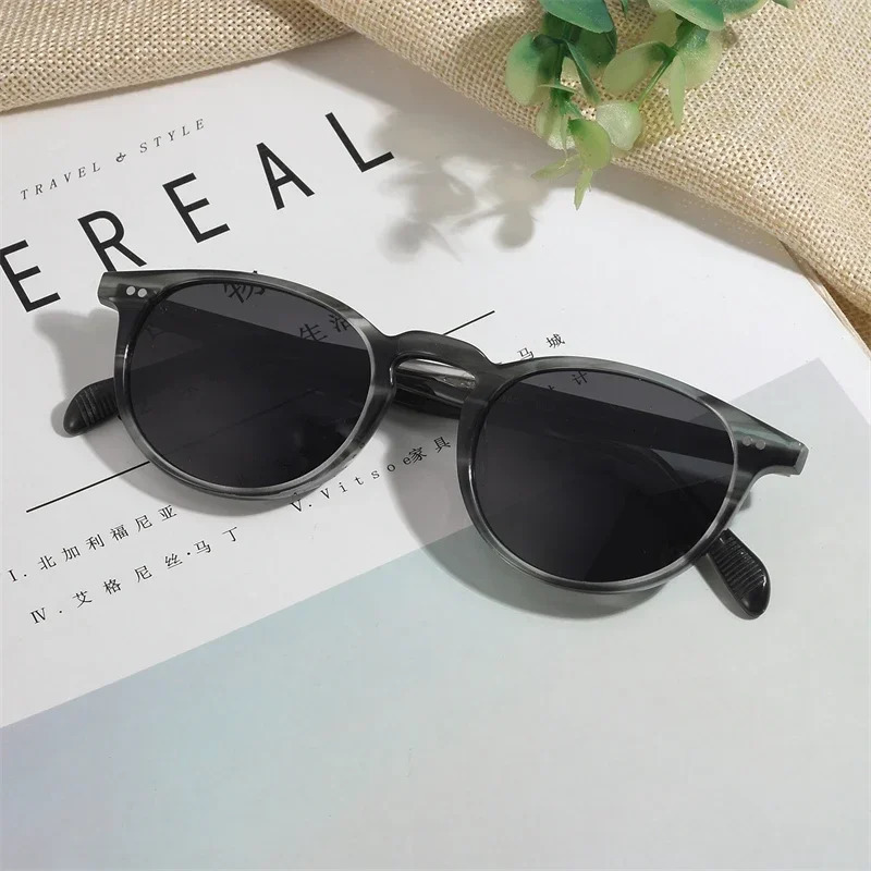 Womens Sunglasses Riley R OV5004 Trendy Round Polarized with Acetate Frame for Women Men UV400 Protection 240530
