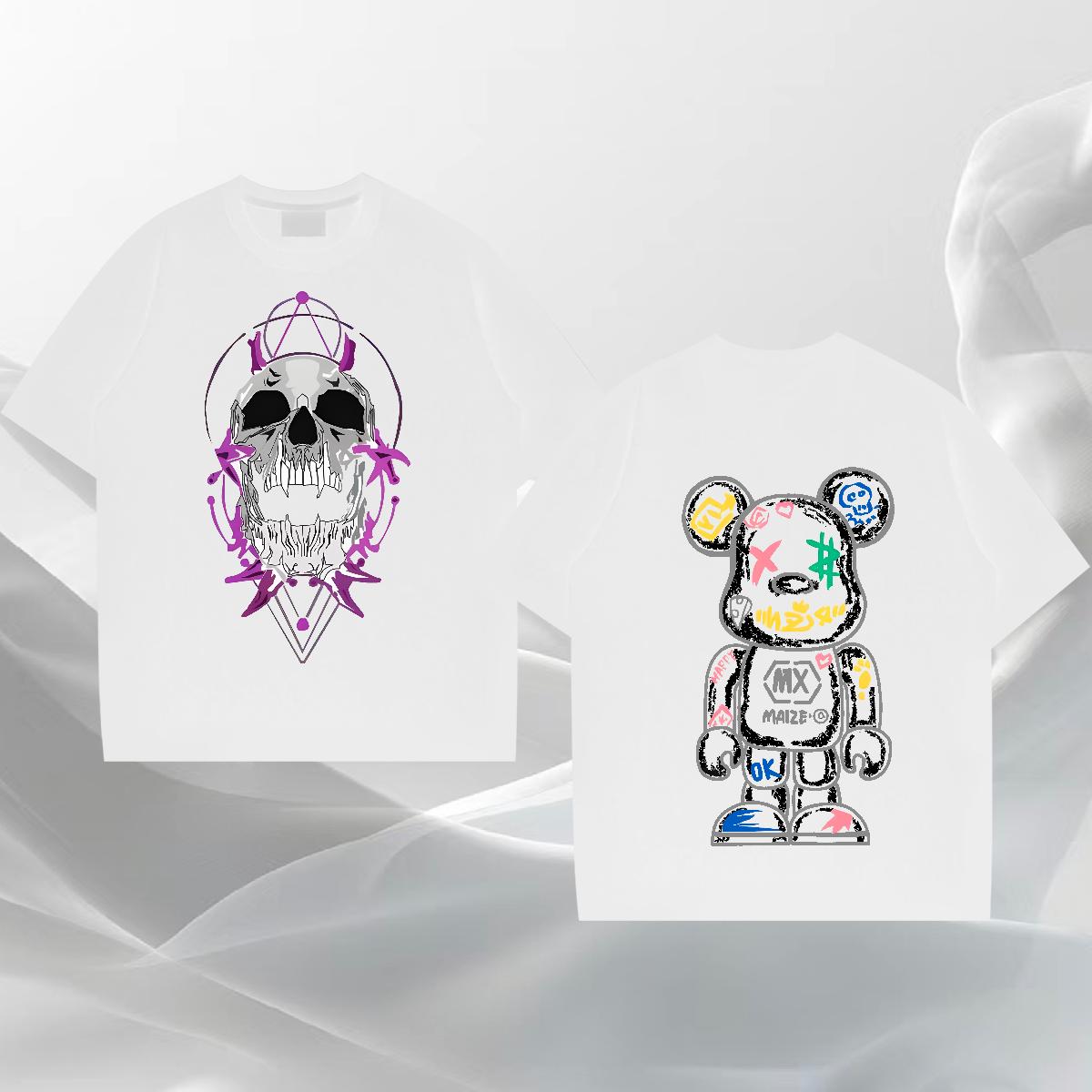 Casual New T-Shirts Customized Print Tshirts Street wear Hip Hop Cotton Breathable Wholesale Tops Shirt