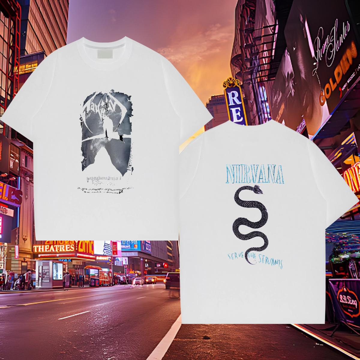 2024 DIY Men T Shirts White Plus Size Mens Tshirts Hip Hop Street Round Neck Short Sleeve 5A Tops