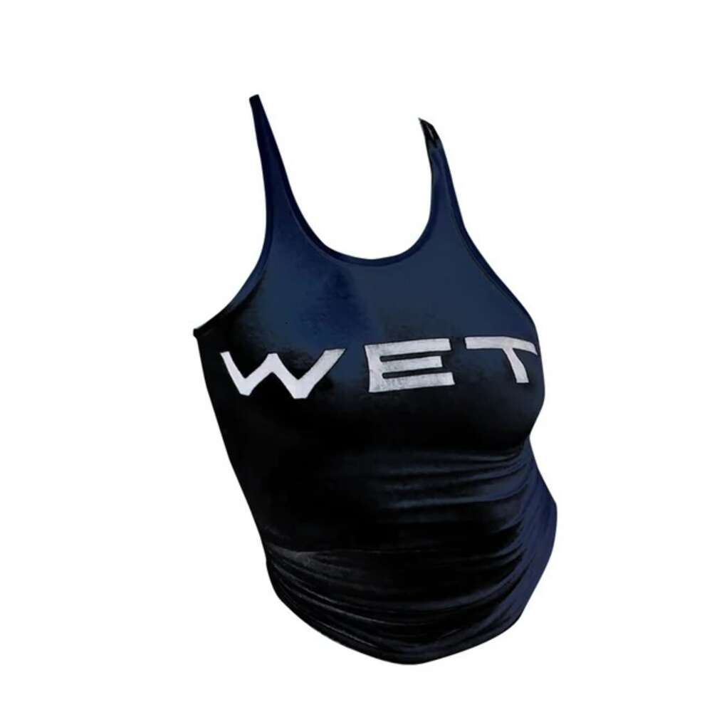 Designer Women Tank Top Sexy Lady Vest Wet Prined Crop Tops Street Leisure Womens Clothes 2024 Summer New Letter Slim Fit Tanks top Batch Night Club