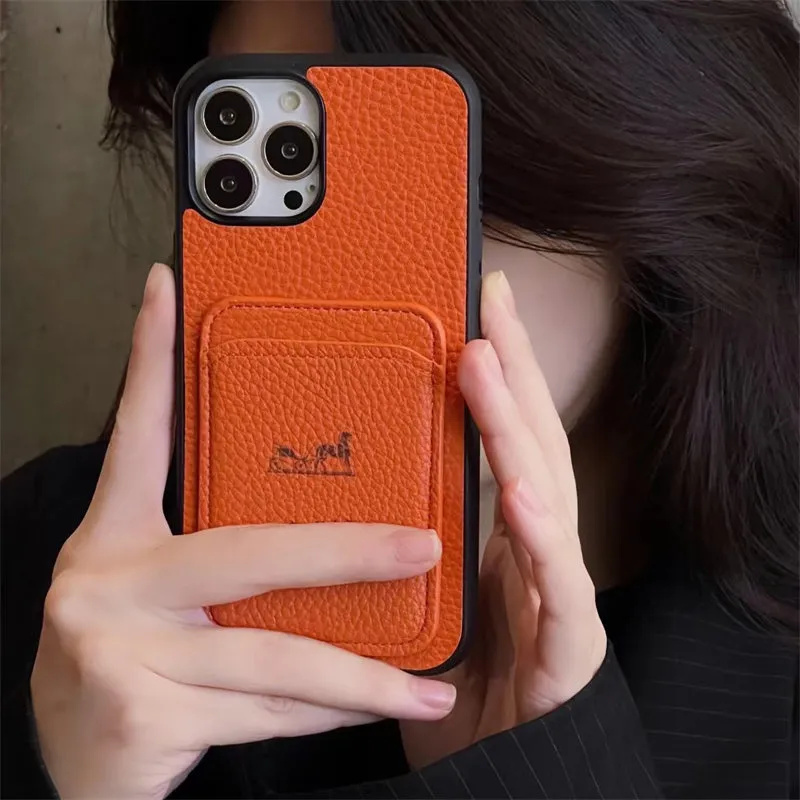 Fashion Designer wallet Phone Cases for iPhone 15 15pro 14 14pro 14plus 13 12 11 pro max Xr Xsmax 7G 8P Card Holder Leather Cover Pocket H horse Designers Cellphone Case