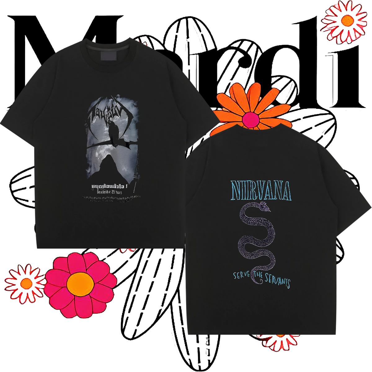 Fashion Designer T-Shirts Cartoon Print Men Tops Tees Sport Cotton Breathable Wholesale Top Tees