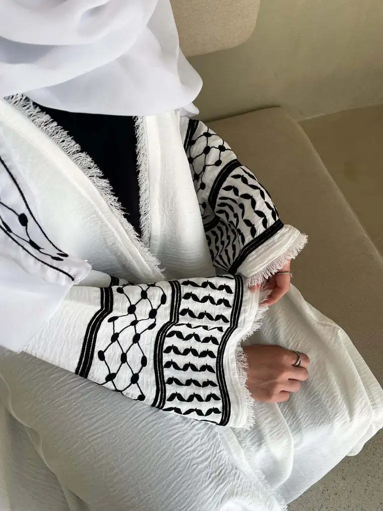 Fashion Embroidery Kimono Oversized Muslim Robe abaya syari female full length Taseel Muslim abaya Worship Service abayas wy1969 240529