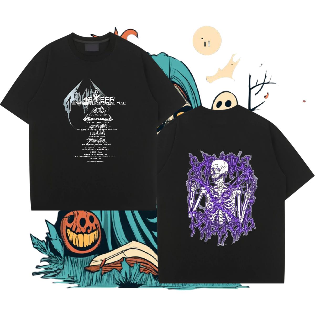 Casual New T shirt Cartoon Printing S-3XL Men Tees High Street Hip Hop O-Neck Short Sleeve Cotton Designer Tee Shirt