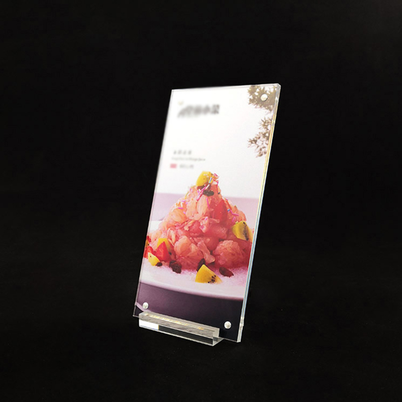 Acrylic Desktop Transparent Photo Poster Stand Postcard Certificates Price Tags Display Frame H260306