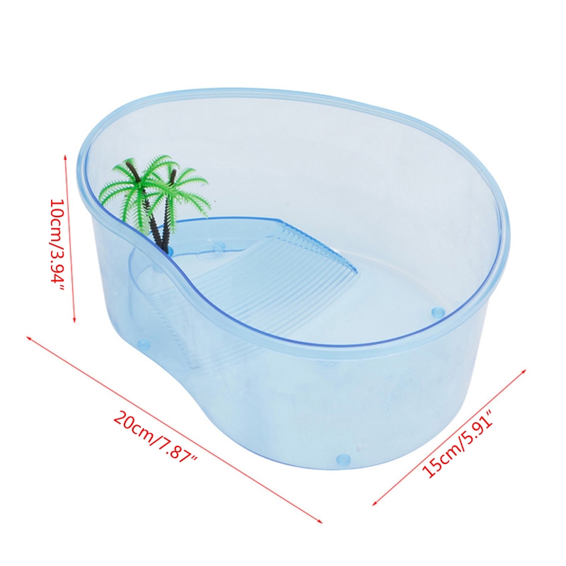 Plastics Terrarium Small Turtles Tanks Aquarium Basking Island with Ramp