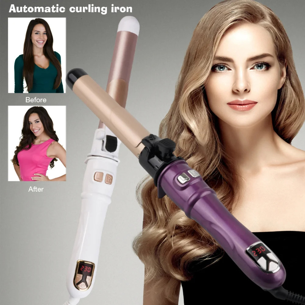 28/32mm Hair Curler Automatic Electric Hair Curler Curls Fast Heating Plastic Handle Prevent Winding for Hair Styling Appliances 240530