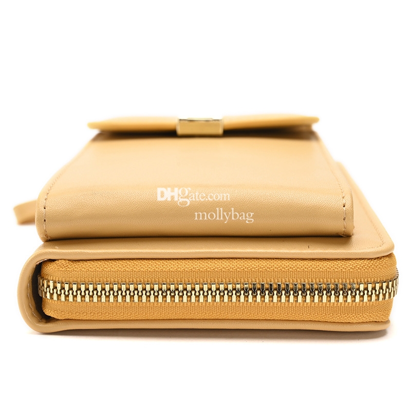 High quality women's designer fashionable retro phone bag practical crossbody shoulder bag multifunctional long leather wallet waterproof multi-c