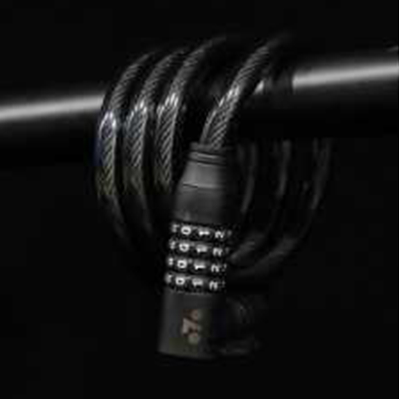 Heavy Duty Anti-Theft Cycling Lock Durable Steel Cable & Secure 4-Digit Code Entry