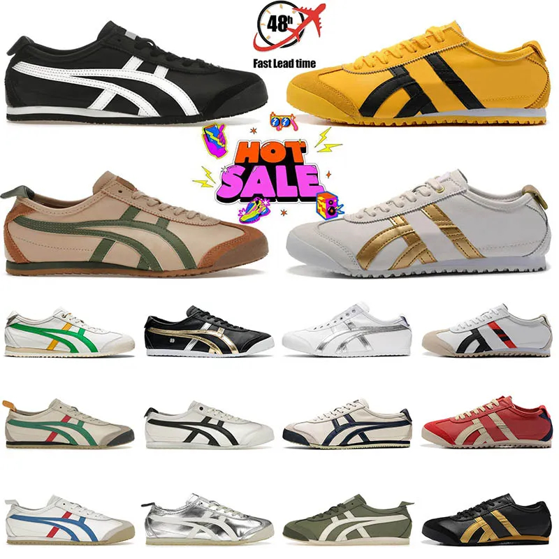 Mexico 66 Designers Running Shoes Lifestyle Sneakers Black White Blue Yellow Beige Low Women Men Fashion Trainers Loafer 36-45