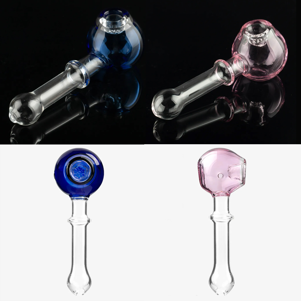 Glass pipes Smoking Accessories Spoon Oil Burner for tobacco hand pipes quartz banger bong YD1347