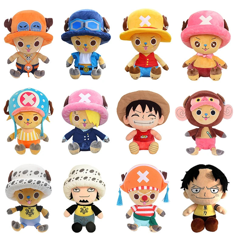 Big Size Anime One Piece Chopper Plush Stuffed Doll Kawaii Lovely Soft Plush Toys Kids Pillow Gift Children Birthday 20-30cm 240530
