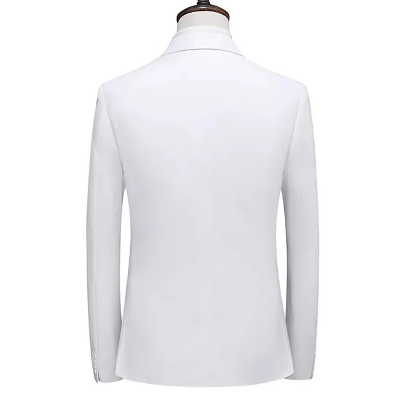Fashion Mens Casual Boutique Business Solid Color Double Breasted Dress Formal Suit Blazers Jacket Coat 240518
