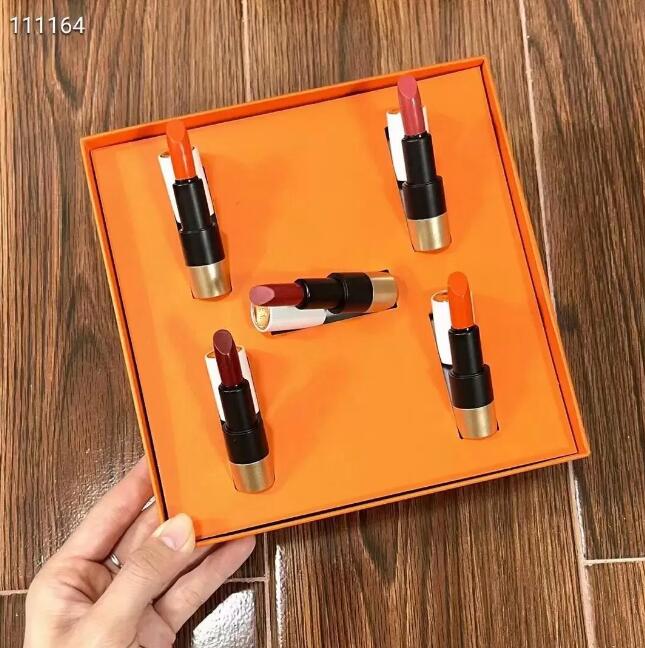 Famous brand lipstick 5 color 21/33/75/68/85 1.5g fashion gift set box travel portable pack fast delivery