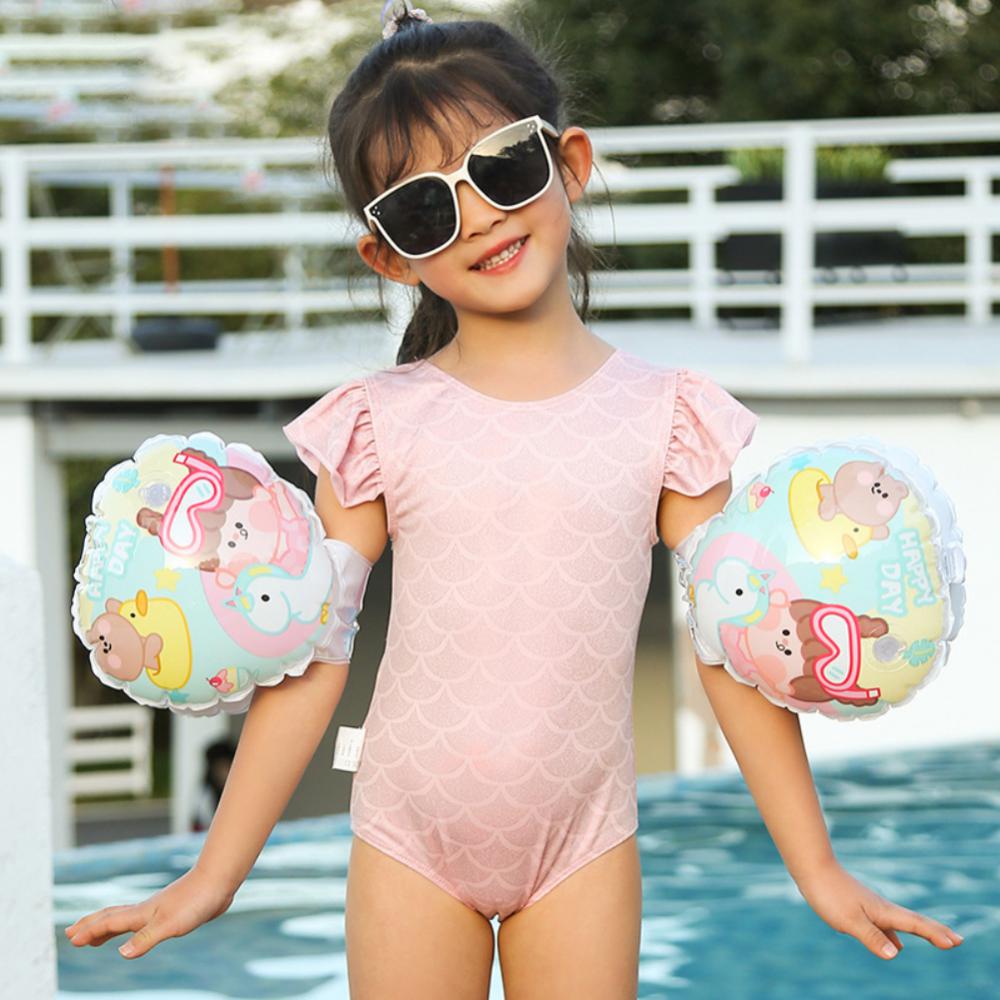 Children Swimming Arm Ring Inflatable PVC Swimming Armband Arm Float Air Sleeves Circle For Learning Swim Trainer Dropship