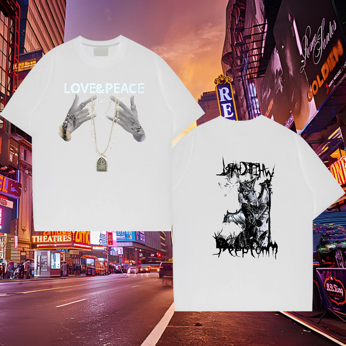 Designer Fashion T Shirts Men Plus Size Custom Men Tops Tees Casual Beach O-Neck Short Sleeve Cotton Loose Clothes