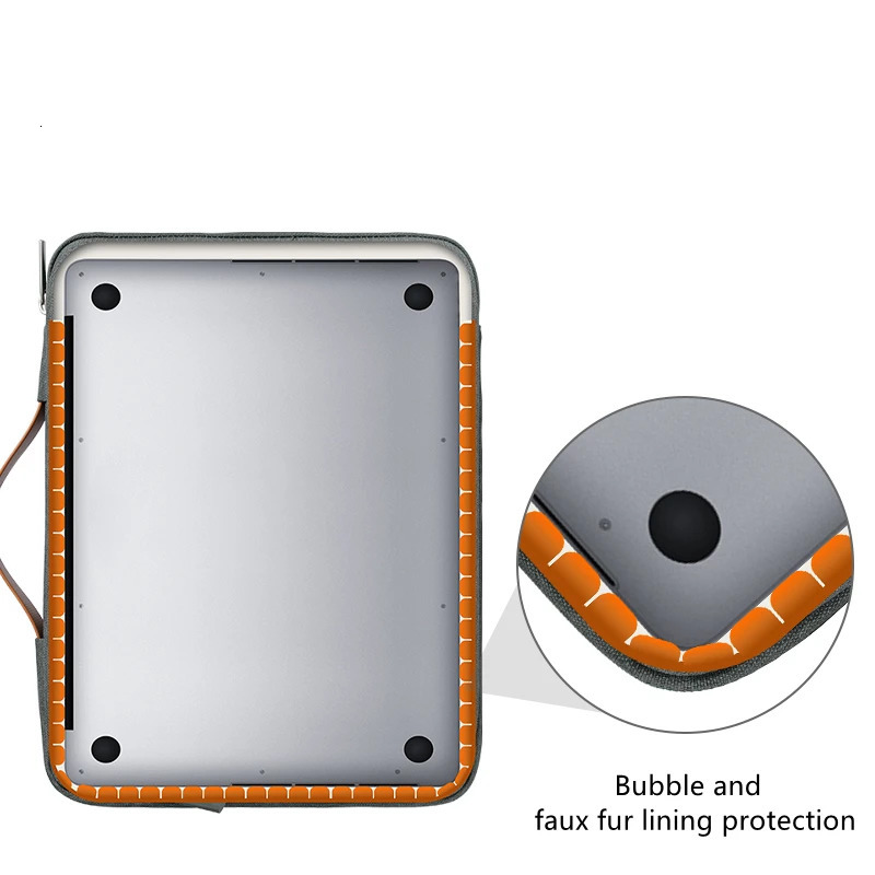 Multi-pockets Laptop Sleeve for MacBook Air 13.6 Handle Laptop Bag for MacBook Pro 14 Shocproof Notebook Bag for MacBook 16.2 M3 240528