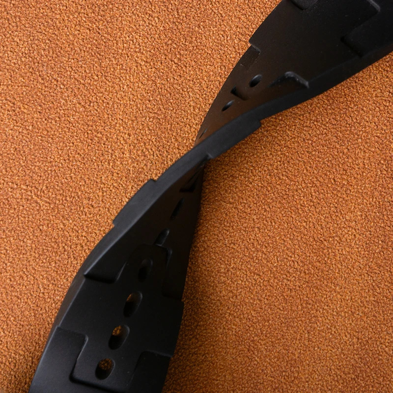 High grade fluororubber strap FKM 25mm Herm strap bracelet for men and women diving waterproof quick release strap 240603