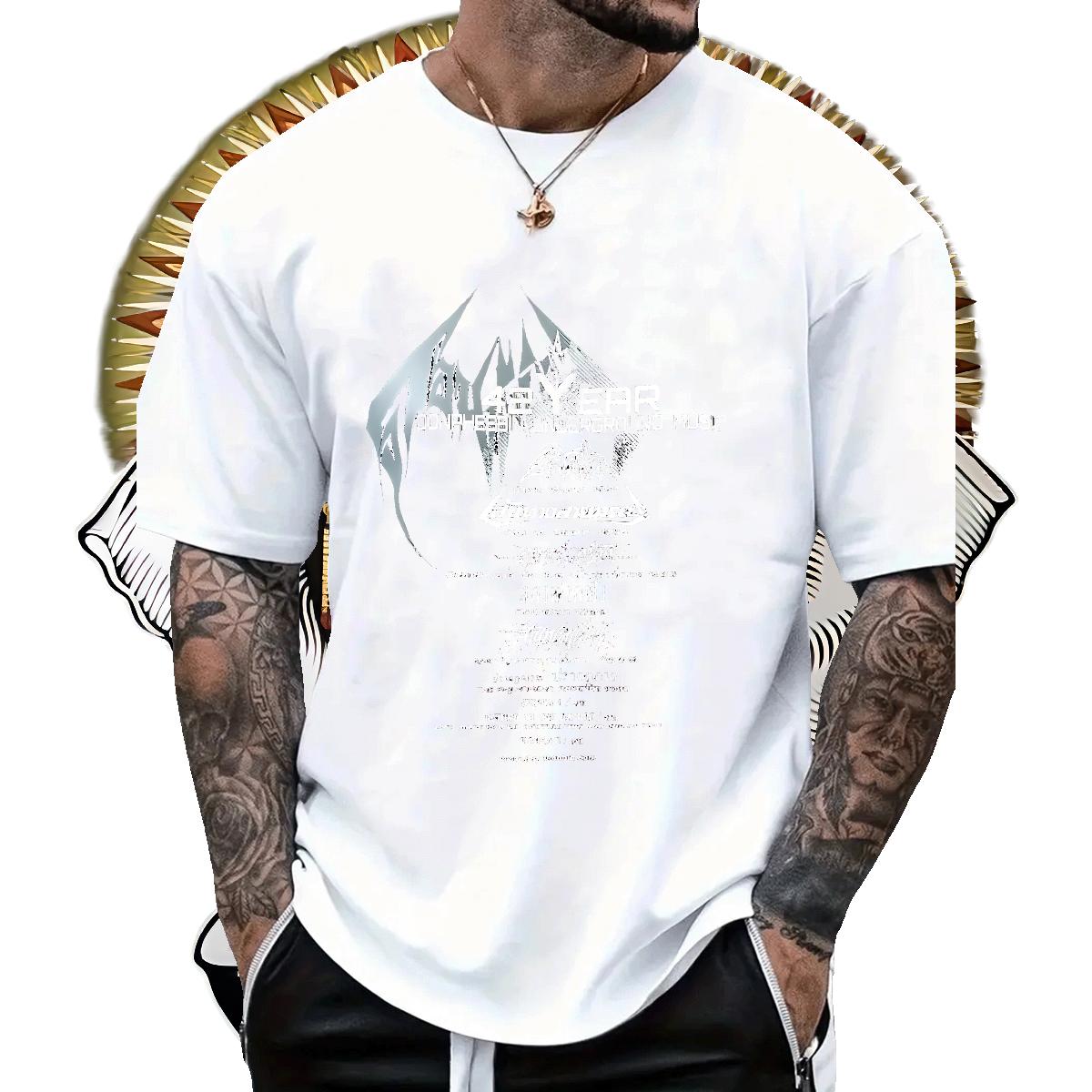 Casual New T-Shirts Custom Printing Men Clothes T-Shirt Beach Crew Neck Cotton Breathable Loose Fit Tees