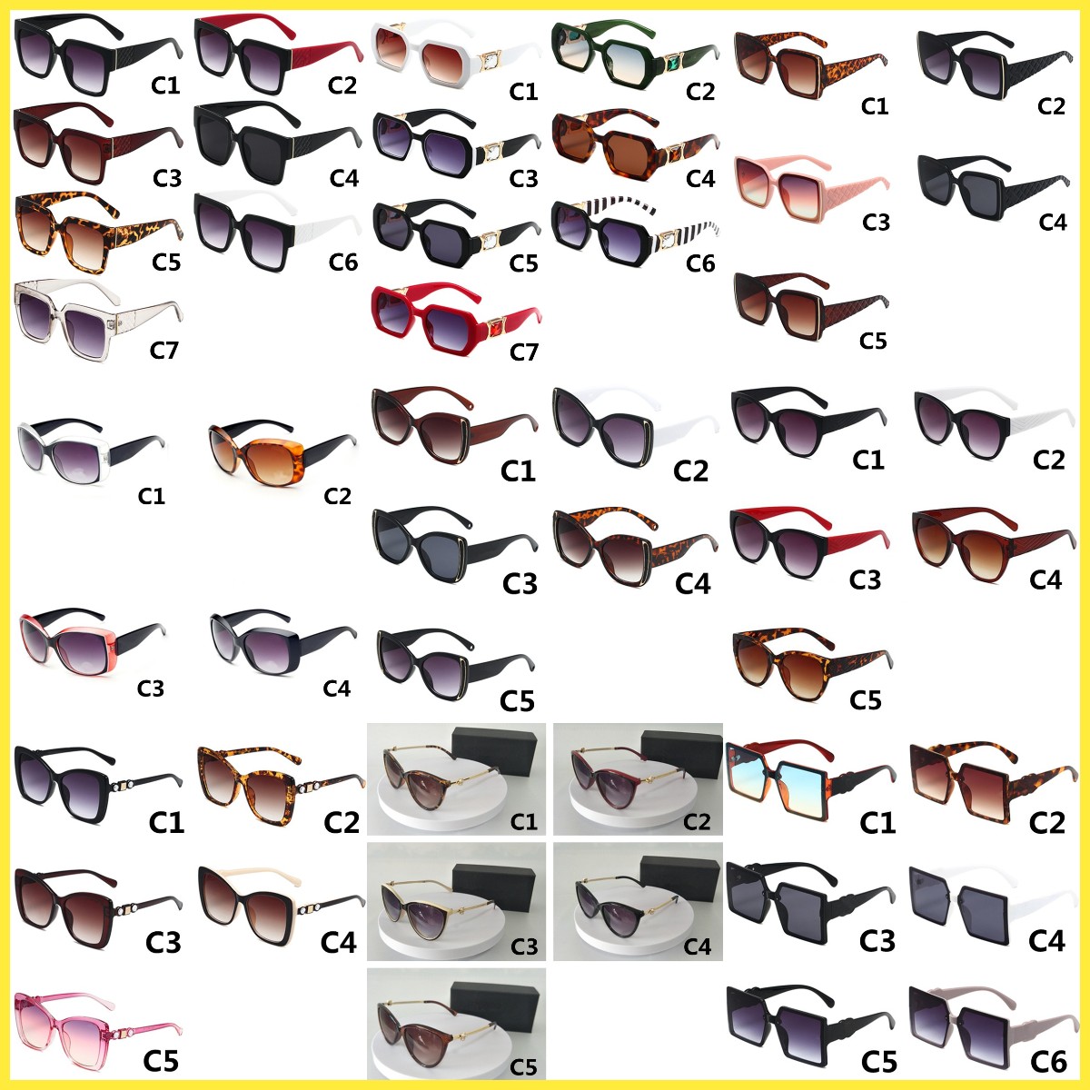 Women Designer Sunglasses For Women Sun Glasses Square Oversize Frame Womens Sunglasses Ladies Eyewears Touring Summer Gafas De Sol Femmes Wholesale Cheap