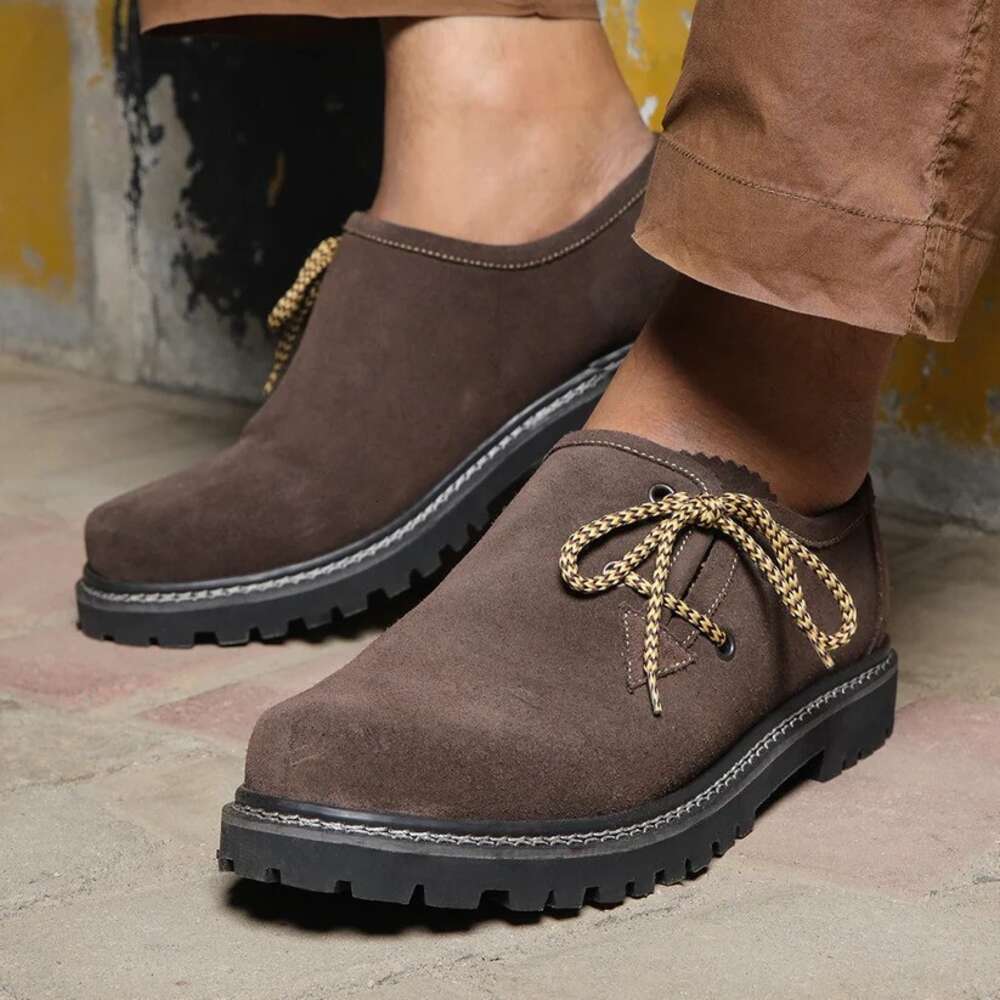 Ddmysports New Round Toe Low Heel Lace Up Men S Oversized Casual Shoes OUTDOOR