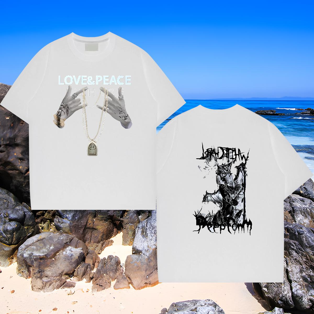 Designer T shirt Floral Print Tshirts Casual Daily Wear Cotton O Neck Short Sleeves Cool Tops