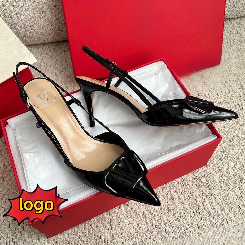 Designer High Heels Women Sandals Summer Luxury Heels 4cm 6cm 8cm 10cm Black Matte Gold Button Leather Sandals Luxury 34-44