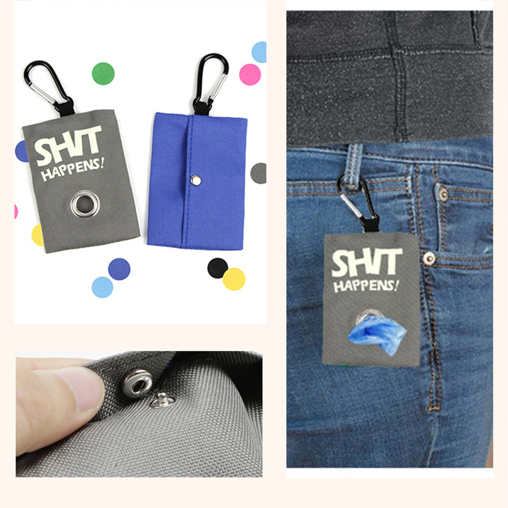 Canvas Garbage Bags Pet Pets Supplies Poop Bag Dispenser Portable Dog Poop Waste Bag Holder Outdoor Puppy Cat Pick Up Organizer