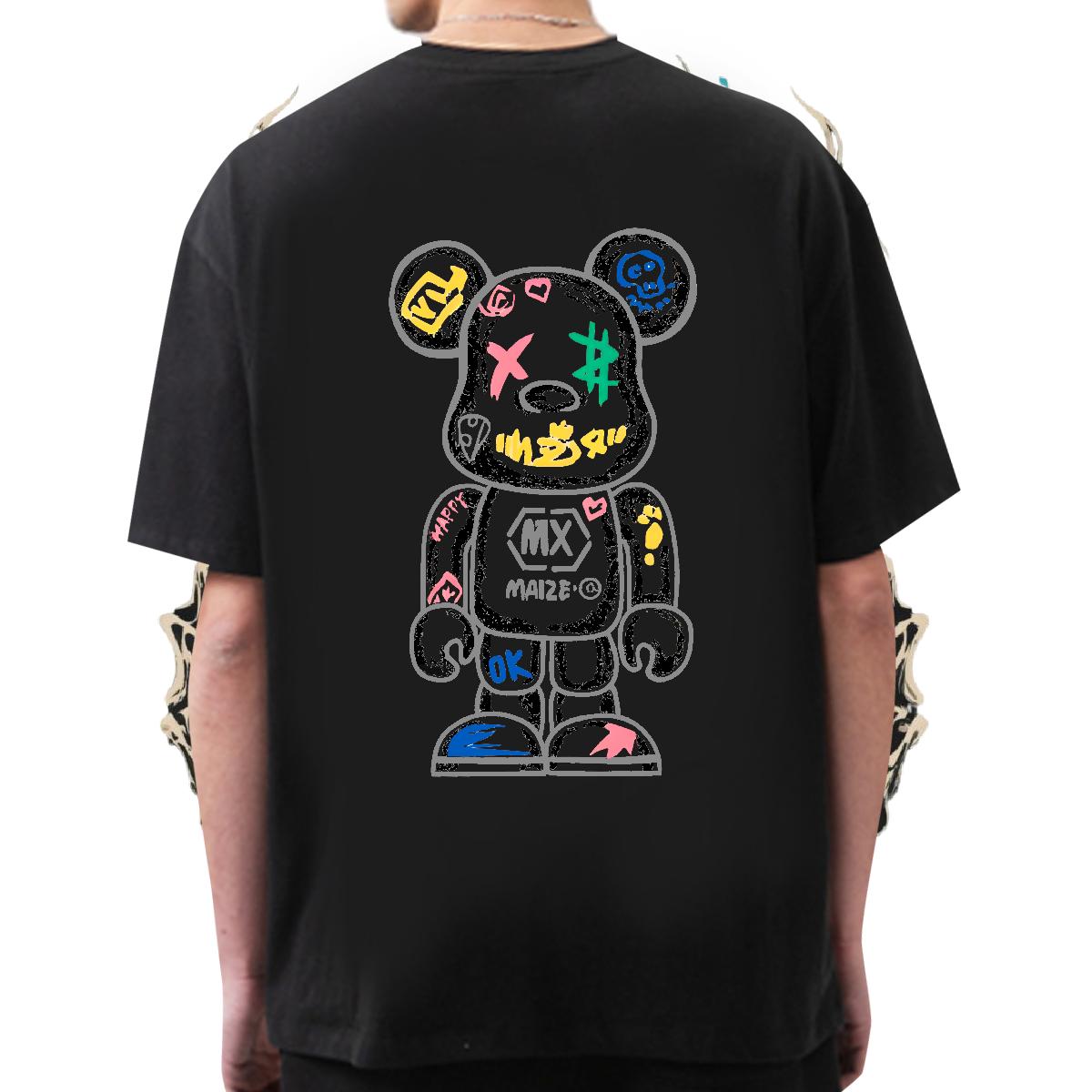 Designer Fashion T Shirts Men Custom Cartoon Tshirts Street Casual Breathable Short Sleeve Soft Clothings