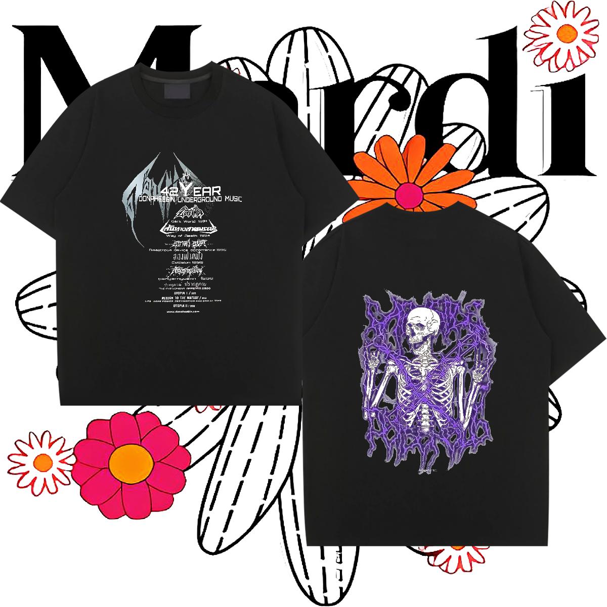 2024 Summer Mens T Shirts DIY Printed Men Tshirts Street Wear Round Neck Short Sleeve Soft Clothings