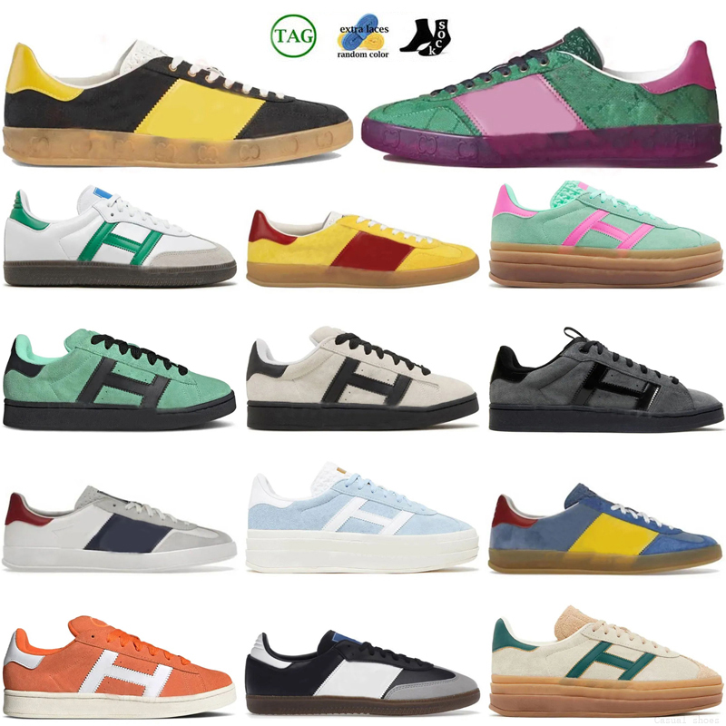 Designer Originals Casual Shoes Sneakers Black White Green Ivory Pink Fusion Collegiate Green Core Black Running Shoes Mens Womens Sambae Trainers EUR 35-45