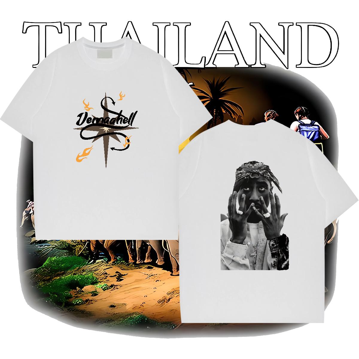 New T-Shirts DIY Printed Men Clothes T-Shirt Sport Cotton Breathable Soft Popular Tops Shirt