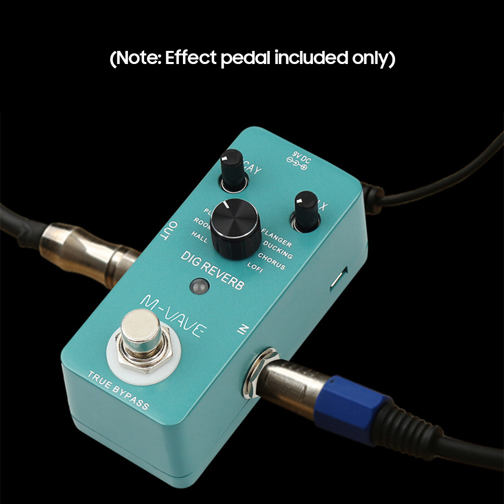 M-VAVE DIG REVERB Digital Reverb Guitar Effect Pedal 9 Reverb Types Decay & Mix Control True Bypass Full Metal Shell