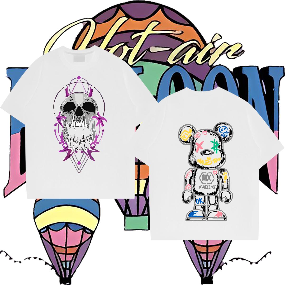 DIY T Shirts Men DIY Printed Men Tees Daily Wear Round Neck Short Sleeve Wholesale Tees Shirts