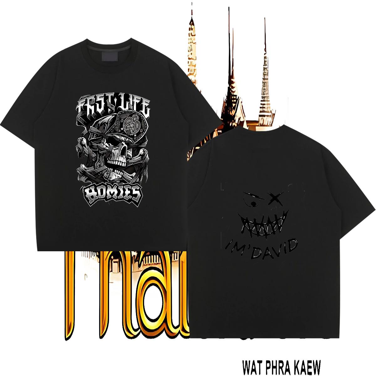 Custom T Shirt For Man Cartoon Print Couples T Shirts Street wear Hip Hop Breathable Short Sleeve High Quality Tops Shirt