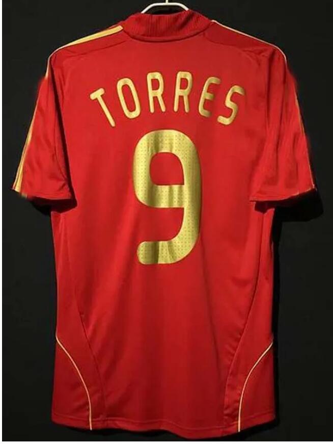 final 2010 Spain retro Soccer jerseys 1996 1994 RAUL XAVI Hierro Guardiola ALONSO PUYOL PIQUE David Villa TORRES Iniesta 2008 12 RAMOS Espagne Camiset