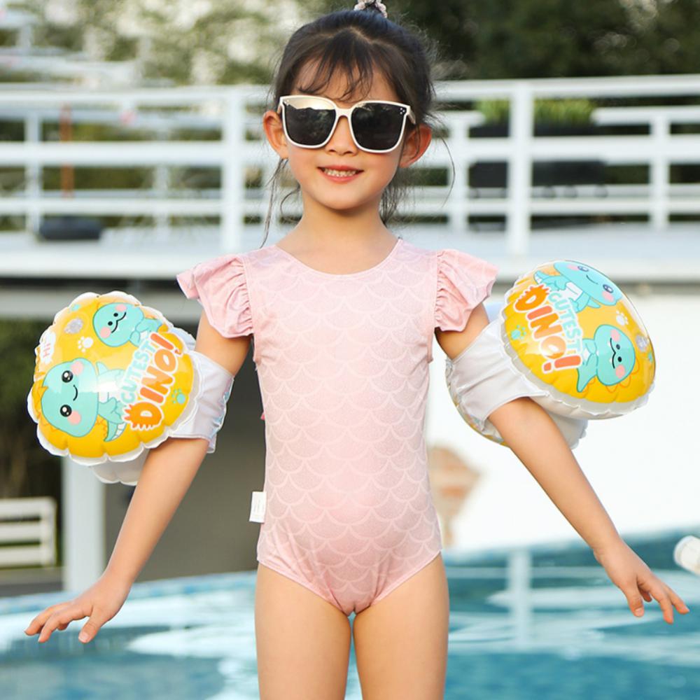 Children Swimming Arm Ring Inflatable PVC Swimming Armband Arm Float Air Sleeves Circle For Learning Swim Trainer Dropship