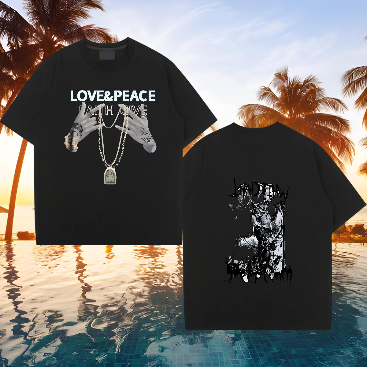 Fashion Casual Man T Shirts DIY Printed Men Tops Tees Casual Beach Cotton Breathable Cool Tshirts