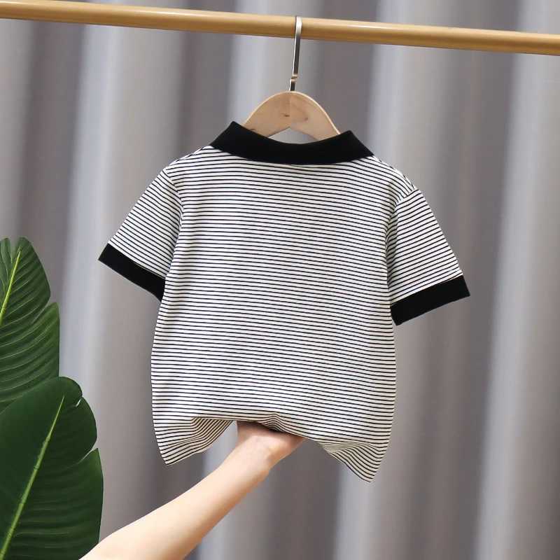 Polos Polos Boys Short Sleeves Seven Polo Shirts Boys Sports T-shirts Baby Top Korean Fashion Childrens School Clothing 2-13y WX5.29