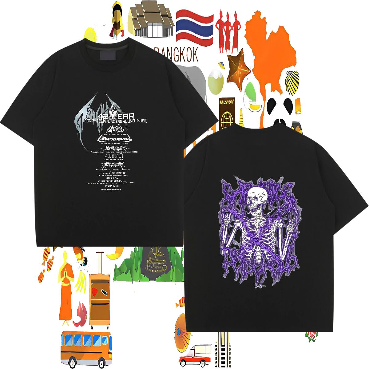 Designer Man T Shirts Black White Men Clothes T-Shirt Sports Casual Crew Neck Cotton Breathable Designer Wear