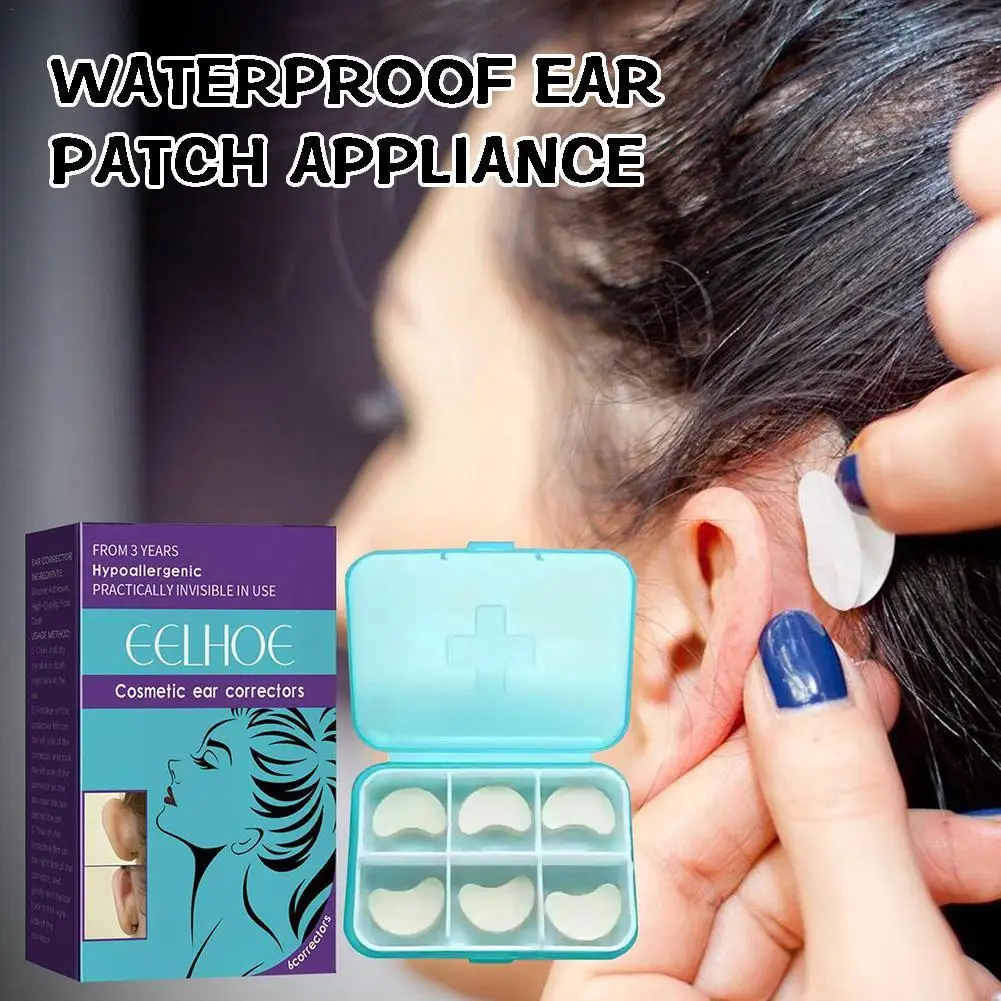 6pcs/box Ear Patch Corrector Veneer Waterproof Transparent Invisible Elf Ear Plasters Stereotyped V Face Sticker