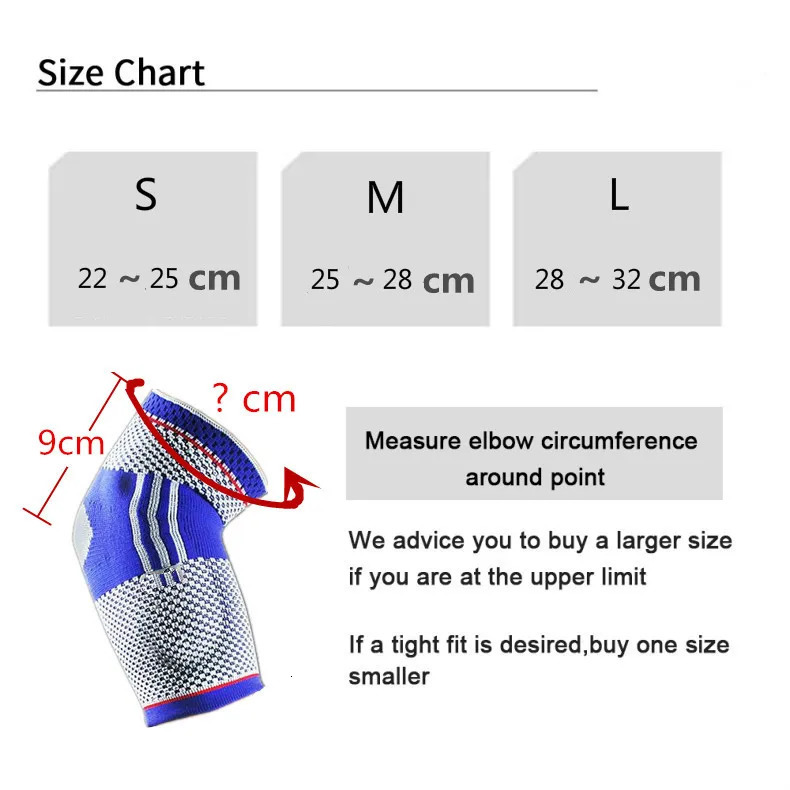 Zooboo Silicone Elbow Pads Tennis Sports Baskeball Volleyball Support Pressure Arm Sleeve Crossfit Weightlifting Brace 240522