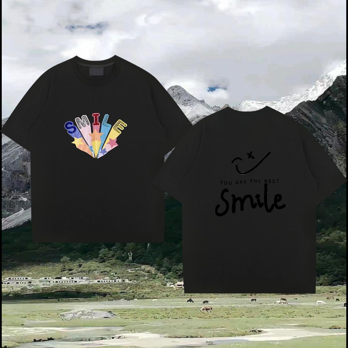 2024 Summer Men T Shirts Custom Print Oversized Couples T Shirts Outdoor 180g Cotton Loose Fit Tshirts