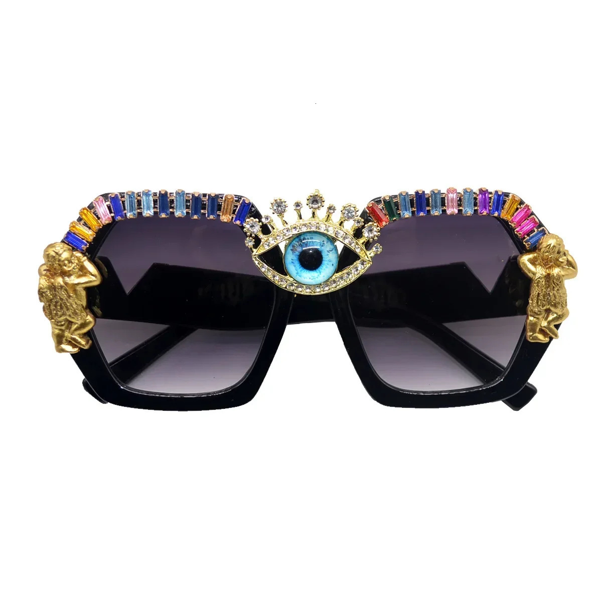 DIY Baroque Sunglasses Womens Handmade Lentes Oculos Gafas De Sol Unique Ladies Diamond Sun Glasses Mujer UV400 240530