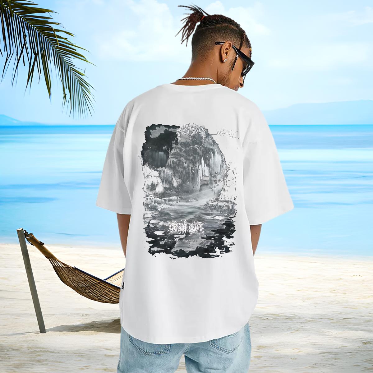 New Designer T Shirts Men Oversized S-3XL Tshirt for Man Woman Home Outdoor Crew Neck Cotton Breathable Loose Fit Tops