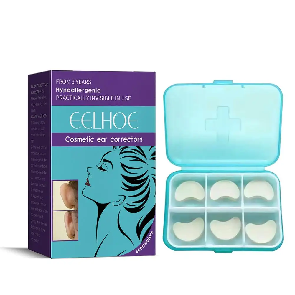 6pcs/box Ear Patch Corrector Veneer Waterproof Transparent Invisible Elf Ear Plasters Stereotyped V Face Sticker