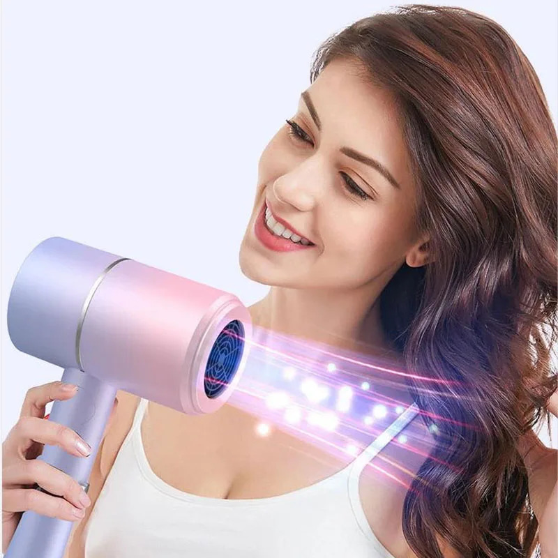 Air Negative Ion Hair Blower Dryer Mini Travel Portable Handle Adjustable Electric Hair Dryer Secadores De Cabelo Style Tool 240530