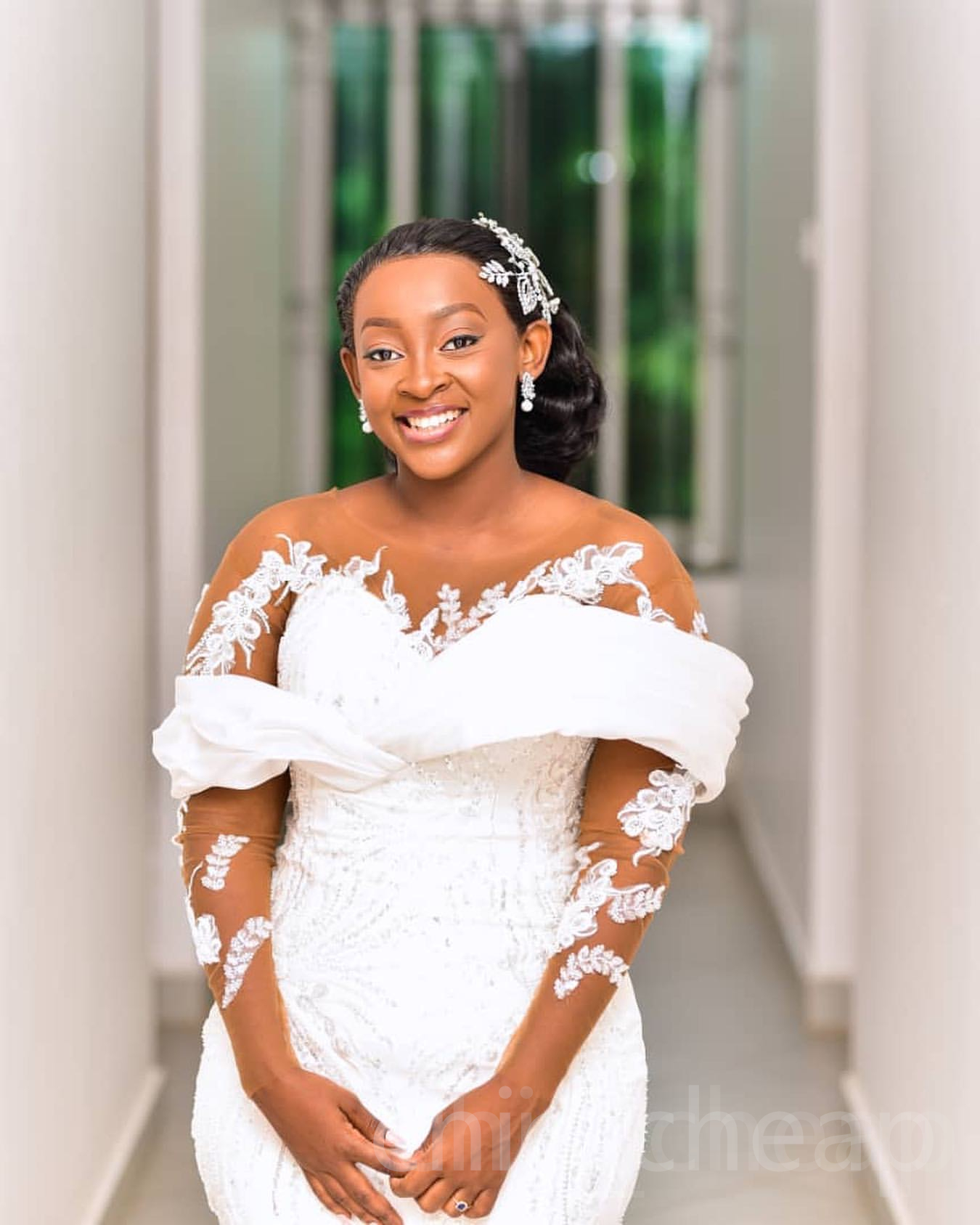 Aso Arabic Ebi Plus Size White Vintage Wedding Dress Lace Sequined Detachable Train Bridal Gowns Dresses Zj044 Es 6660311